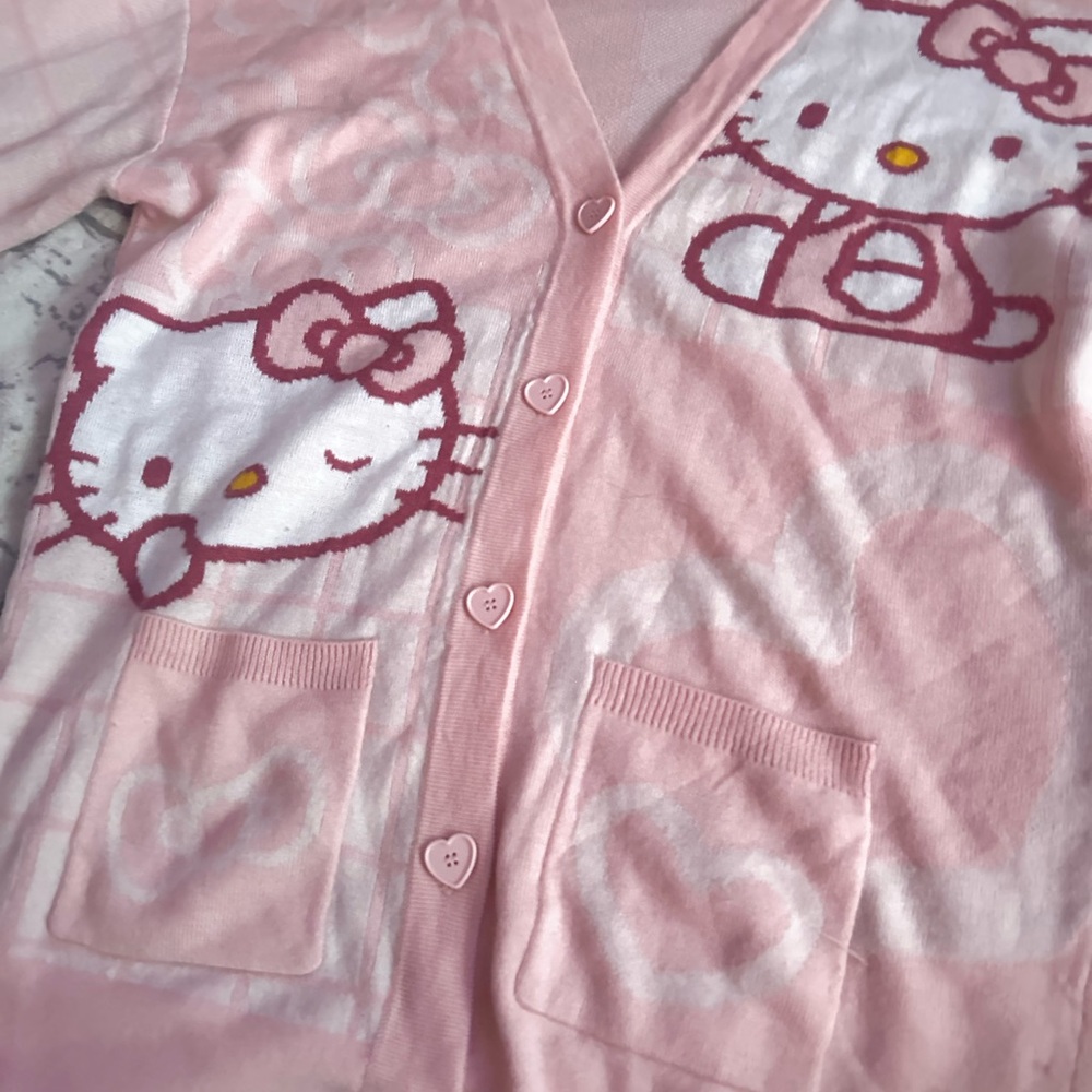 Hello Kitty Pink V-Neck Sweater - Picture 2 of 2